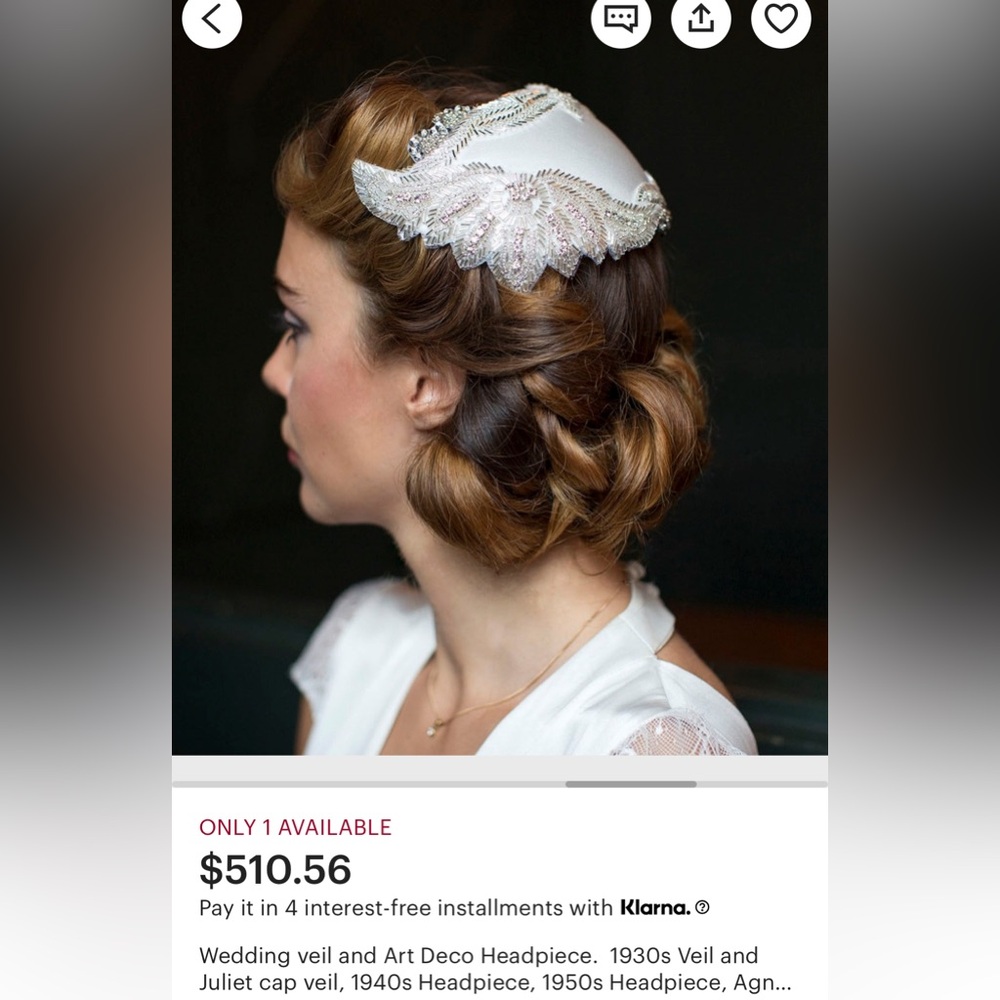 wedding headpiece art deco